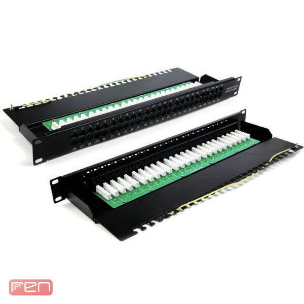 پچ پنل تلفن 50 پورت Cat3 RJ11 با ترمینال IDC رکمونت