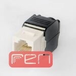 کیستون شبکه RJ45 بدون ابزار Cat6A با طراحی 180 درجه