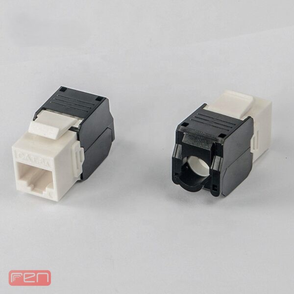 کیستون شبکه RJ45 بدون ابزار Cat6A با طراحی 180 درجه