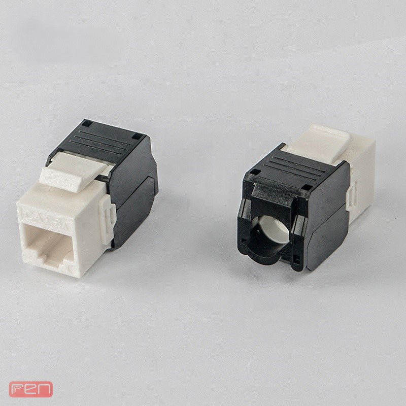 کیستون شبکه RJ45 بدون ابزار Cat6A با طراحی 180 درجه