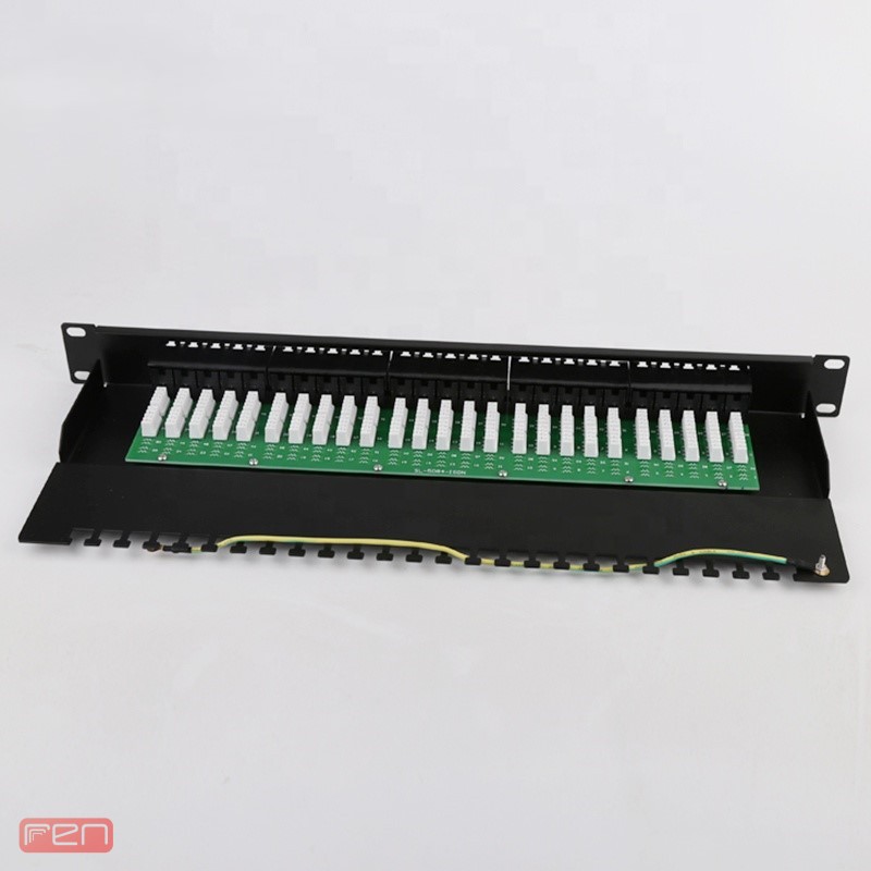 پچ پنل تلفنی 25 پورت RJ11 Cat3 مدل PV-04 با ترمینال Krone IDC
