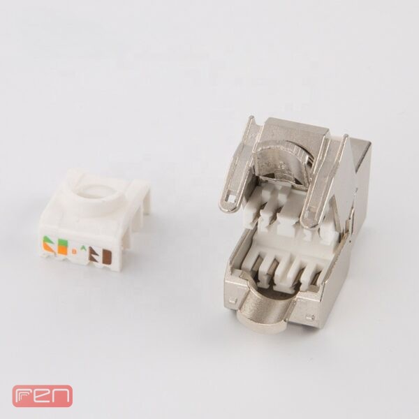 کیستون شبکه Cat6A شیلددار با طراحی بدون ابزار